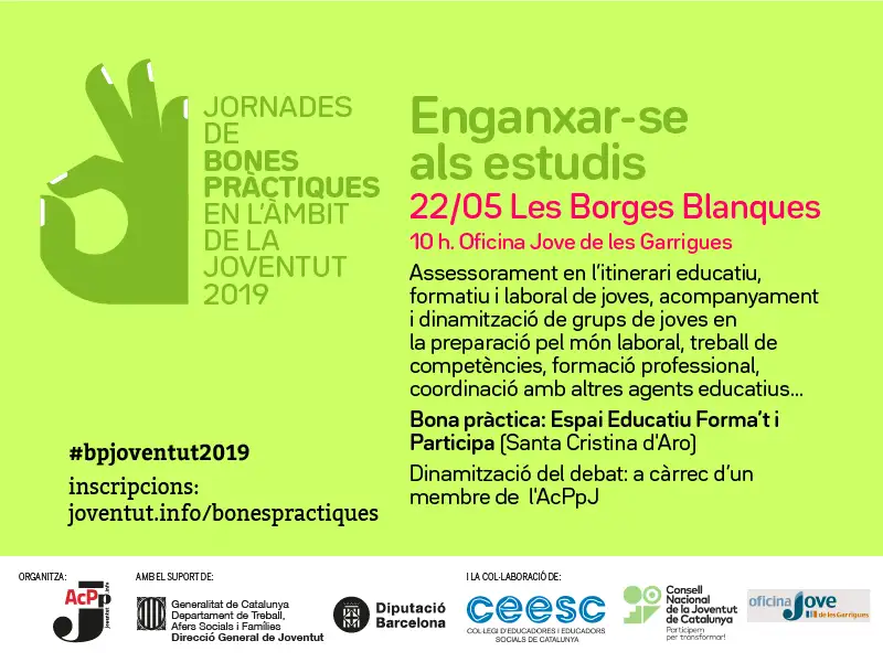 Jornada de bones pràctiques a Les Borges Blanques: Enganxar-se als estudis
